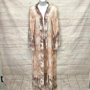 Muche Et Muchette Snake Print Sheer Duster
